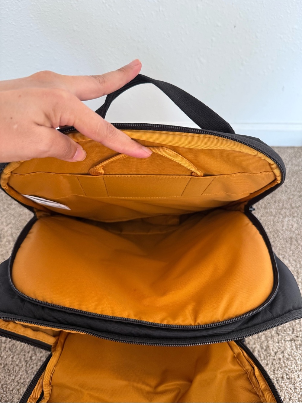 The North Face KABAN 2.0 Backpack 38L Black Travel Laptop Backpack Carry-On Bag - Picture 12 of 13